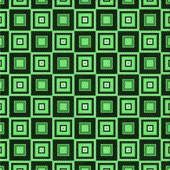 Ahgly Company Indoor Square Patterned Dark Forest Green Area Rugs, 6' Square