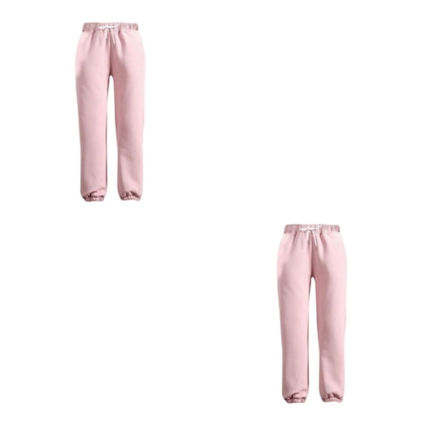 Greeniant Womens weatpants Fleece Lining Jogger Pants Trouser Casual Harem Rosa S 2piezas