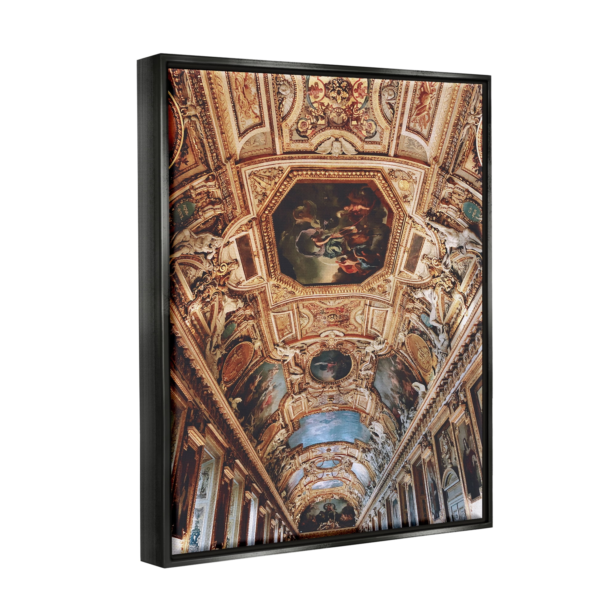 Stupell Industries Sistine Chapel Photography Travel & Places Photography Black Floater Framed Art Print Wall Art, 25 x 31