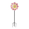 thumbnail image 1 of con forma de flor, atrapavientos, escultura portátil de hierro para jardín, estaca para terraza, decoración de patio al aire libre, 1 of 8