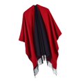 thumbnail image 3 of Chaqueta de Punto Bufanda Chal de Mujer Caliente Mantón Reversible con Poncho con Damas Regalos rojo Baoblaze Abrigo de chal cálido para mujer, 3 of 5