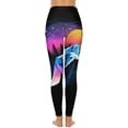 thumbnail image 3 of Wolf Galaxy Night Forest Leggings Legging Gym Gym Pants Gym Clothing Womens Leggings, 3 of 6