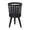 Black, variant on Flower Stand Woven Basket Plant Holder Ladder Shelf, Wooden Multi-Tier Display Rack for Indoor Outdoor Potted Plants, Rustic Home Decor for Balcony Living Room Patio, Easy to Assemble