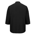 thumbnail image 5 of Polo Shirts for Men Casual Solid Color 3/4 Sleeve Button Stand Collar Tops Comfortable Streetwear Loose T Shirts for Man Black L, 5 of 9