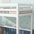 thumbnail image 4 of Euroco Twin Loft Bed with Built-in Desk and Shelves for Kids Teens Bedroom, White, 4 of 18