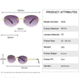 thumbnail image 5 of Gafas de sol clásicas sin montura para mujer, gafas redondas sin montura para hombre, gafas ultraligeras UV400, 5 of 5
