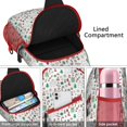 thumbnail image 4 of Sling Backpack,White Christmas Icon Pattern Sling Bag with Water Bottle Holder,Waterproof Sling Bag for Men/Women with Headphone Jack for Hiking,Travel, 4 of 6