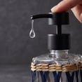 thumbnail image 4 of Luckky Handmade Woven Protective Sleeve with Clear Glass Dispenser Bottle,Reusable Liquid Storage Container for Bathroom Soap,Kitchen Lotion & Household Daily Use, 4 of 7