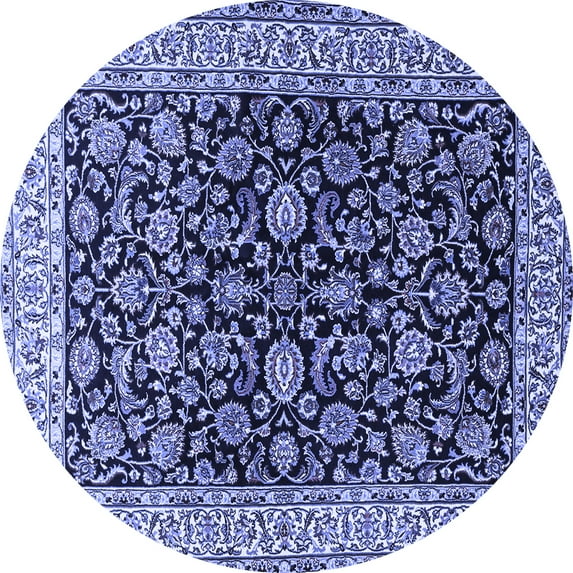 Ahgly Company Indoor Round Persian Blue Traditional Area Rugs, 3' Round