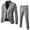 Gray, variant on Mens Slim Fit Work Uniform Set - 3 Piece Dress Suit - One Button Blazer Jacket & Waistcoat & Pant for Business Office Formal Wedding