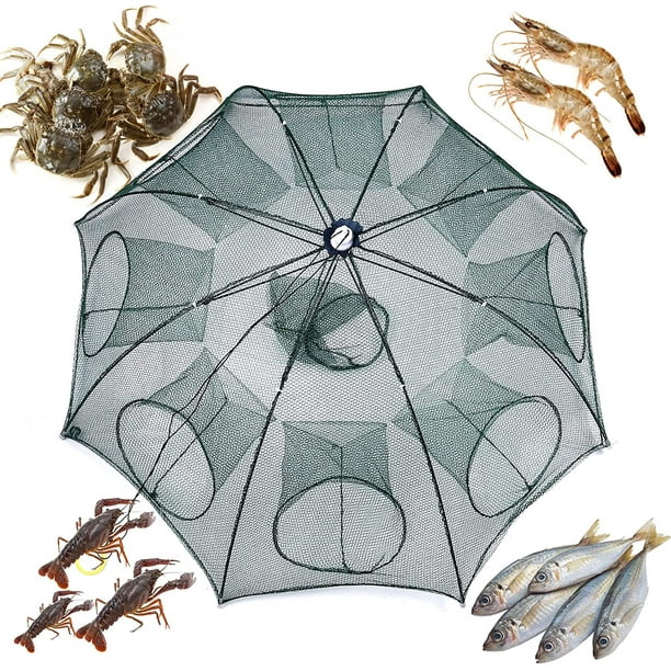 Foldable Fishing Bait Trap Net - Crab Crawdad Shrimp Minnow Cast