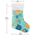 thumbnail image 2 of Coolnut 17.7 Inch Christmas Stockings, 1 PCS Plants Flowers Green Presonalized Large Stocking Sock for Family Holiday Xmas Party Decorations, 2 of 7