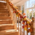 thumbnail image 6 of Artificial Maple Leaf Rattan, Wuztai Multicolor Plastic Fall Garland, 68.9-78.74 Inch Thanksgiving Fireplace Dining Table Decorative Ornament Bendable Indoor, 6 of 7