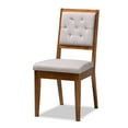 thumbnail image 2 of Juego de Comedor Baxton Studio Suvi 5 Piezas Tapizado en Tela Gris y Madera Nogal, 2 of 2