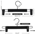 thumbnail image 2 of Percha para pantalones con pinza ajustable antideslizante gancho anticorrosivo para pantalones faldas jeans ropa negra, 2 of 7