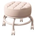 thumbnail image 1 of White swivel stool with casters for garage, garden, home and parties White Small Ref: 9139, 1 of 5