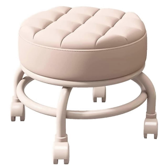 White swivel stool with casters for garage, garden, home and parties White Small Ref: 9139