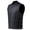 BLACK, variant on New Men's Motorcycle Real Cowhide Leather Vest Adjustable Stylish w/ CE Armor Club Riding Vests for Men Black 3XL