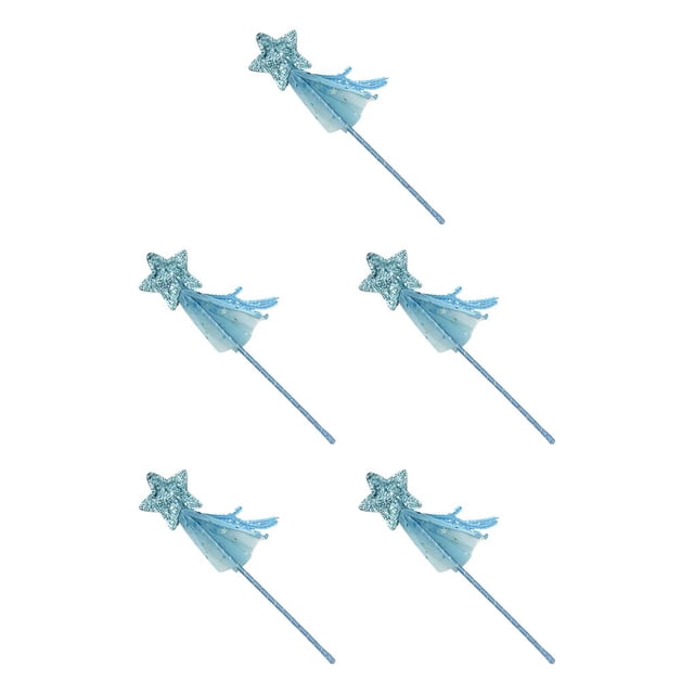 Vogacara Gato Teaser Brillo Estrella de cinco puntas Hermoso disfraz de Navidad Varita de niña Cumpleaños Vestirse Diseño lindo Angel Stick Azul Type1 NO1 Vogacara CBP384636