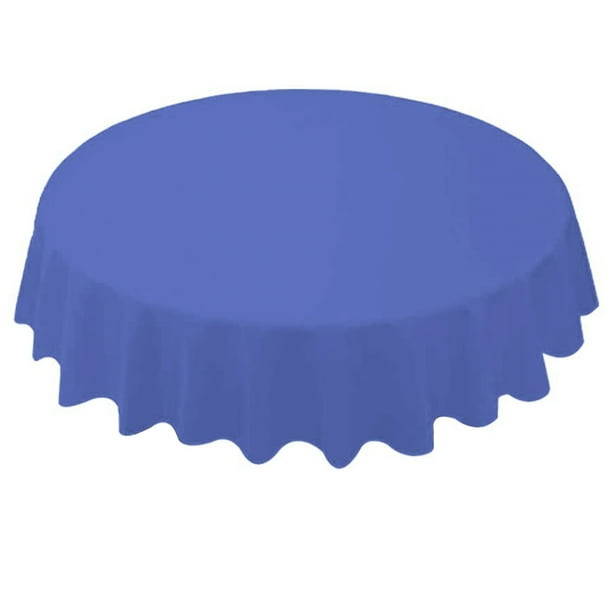 Grandest Birch 84 Inch Round Tablecloth Simple Disposable PE Waterproof