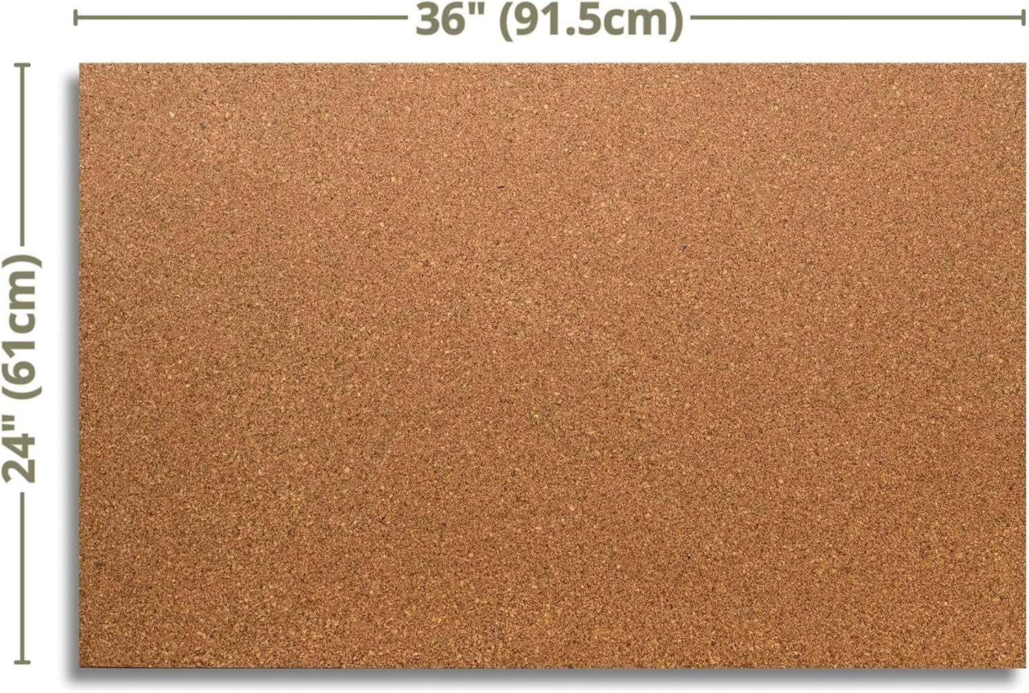 Manton Industrial Premium Grade Cork Roll: 3' x 8' x 1/4" Bulletin Board & Pinable Wall Panel