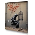 thumbnail image 2 of Designart "Urban Solitude Black Pop Street Art III" Fashion Canvas Wall Art - Glam Black Pop Art Entryway Wall Art Print, 2 of 6