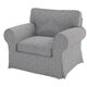 thumbnail image 1 of La funda de repuesto para sofá Ektorp de algodón pesado está hecha compatible con la silla (sillón) IKEA Ektorp (lino de poliéster), 1 of 1