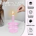 thumbnail image 4 of GFDYREE Clear Glass Candle Holders Glass Taper Candle Holder Decorative Glass Candlestick Holders for Dining Table Centerpieces Wedding Church （Purple）, 4 of 7