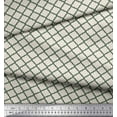 thumbnail image 2 of Soimoi Green Cotton Duck Fabric Quaterfoil Damask Print Sewing Fabric Yard 56 Inch Wide, 2 of 3