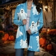 thumbnail image 6 of Hessimy Women's Lightweight Halloween Cardigans Casual Loose Long Sleeve Vintage Fall Cardigan Jackets(Light Blue,XXXL), 6 of 9