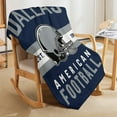 thumbnail image 4 of Dallas Print Blanket American Football Throw Blankets Couch Sofa Bed Stuff Decor Gifts Merch Soft Cozy Fleece Plush Warm Flannel Bedding for Team Fans Men Women Teen Adults 40"x50", 4 of 6