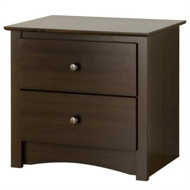 Bowery Hill 2 Drawer Nightstand in Espresso