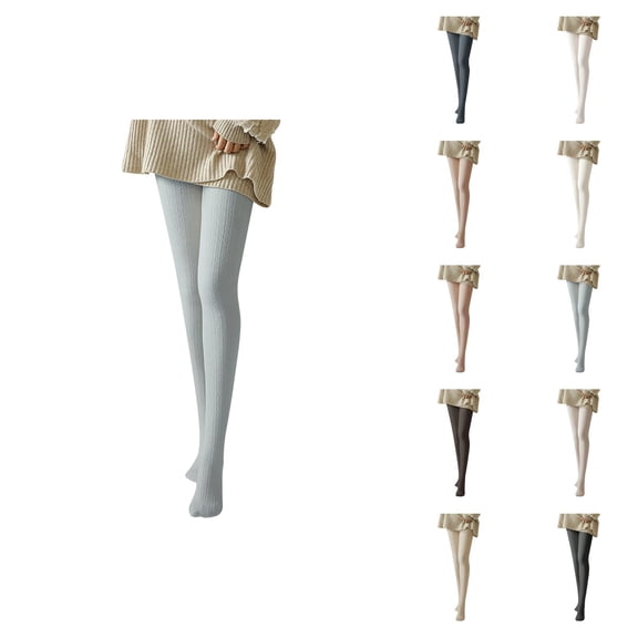 Womens Tights 2026 Fall Winter Cute Cable Knit Soft Pantyhose Leggings Stockings Opaque Tights