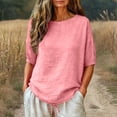 thumbnail image 2 of Women's Short Sleeve Tops Casual Spring Outfits 2026 Trendy Loose Fit Blouses, 2 of 6