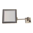 thumbnail image 1 of Whitehaus Collection WHMR25-BN Miroir Mural Carré à Led 5X - Nickel Brossé, 1 of 1