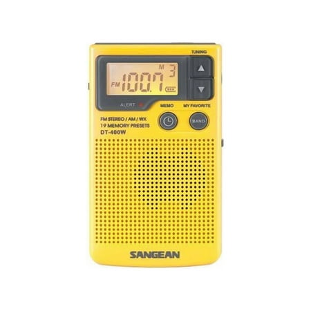 UPC: 0729288040347 | Sangean Portable AM/FM Radios  Yellow  DT-400W