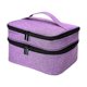 thumbnail image 3 of Organizador de uñas de doble capa, 30 compartimentos, piel sintética, estuche de almacenamiento, para Violeta, 3 of 8