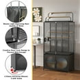 thumbnail image 5 of GDLF 72-Inch Bird Cage With Play Top and Rolling Storage Cabinet Extra Large With Cover for Parrot, Parakeet, Cockatiel, Budgie , Parrotlet, Green Cheek Conure, 5 of 8