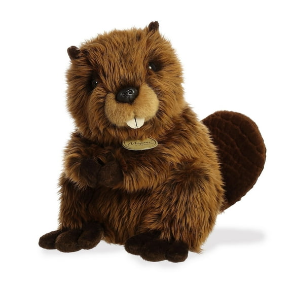 Aurora - Small Brown Miyoni - 9" Beaver - Realistic Stuffed Animal