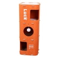 thumbnail image 3 of Casa de escalada de fieltro para gatos, árbol de escalada portátil, suministros para mascotas, túnel de actividades, estable, para dormir, rascar, naranja de 3 capas, 3 of 10