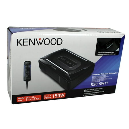 Kenwood KSC-SW11 150-Watt Compact Powered Subwoofer with Remote