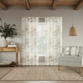 thumbnail image 5 of No. 918 Margot Botanical Print Sheer Rod Pocket Curtain Panel, 50"W X 63"L, Gold, 5 of 5