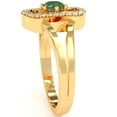 thumbnail image 5 of Split Band Emerald Diamond Cocktail Ring In 14k Yellow Gold, 5 of 6