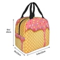thumbnail image 2 of Bingfone Print Lunch Bag Insulated Lunch Box, Small Leakproof Cooler Food Lunch Containers Reusable High Capacity Lunch Tote Bags for Work, Travel, Outdoor, 2 of 5