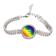 thumbnail image 1 of Gradiente aliado LGTB Rainbow homo Pulsera de tobillera de cadena de tenis, joyería de diamantes, 1 of 3