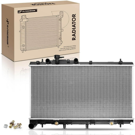 A-Premium Engine Coolant Radiator with Transmission Oil Cooler Compatible with Subaru Outback 2001-2004 H6 3.0L, Automatic Transmission, Replace# 45111AE06A