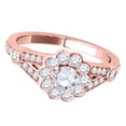 thumbnail image 3 of Mauli Jewels Engagement Rings for Women 3/4 Carat Halo Wedding Engagement Diamond Ring 4-prong 10K Solid Rose Gold, 3 of 7