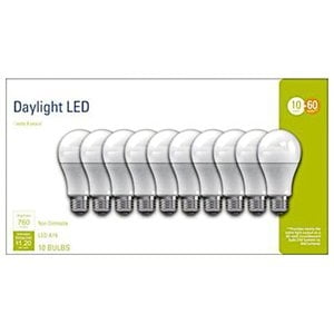 LED Light Bulbs, Frosted Daylight, 10-Watts, 760 Lumens, 10-Pk. -93098308
