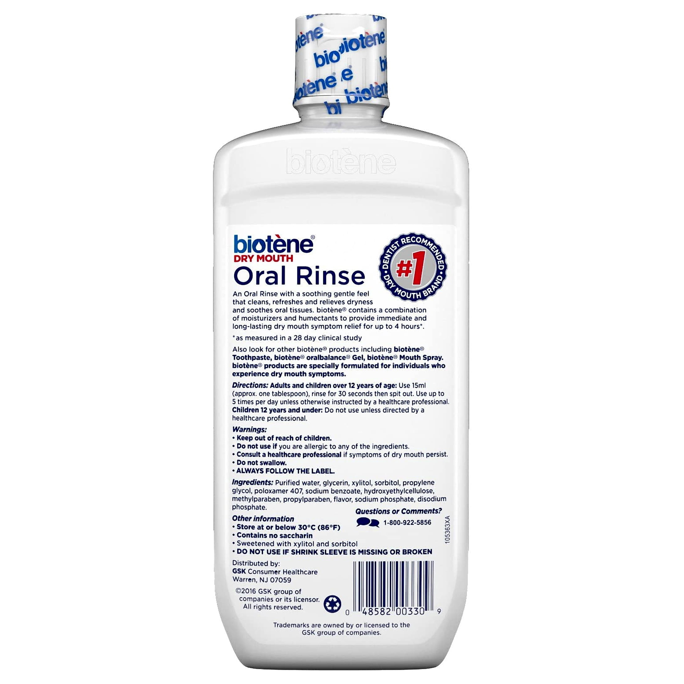 3 Pack - Biotene Dry Mouth Mouthwash, 16 fl oz Each
