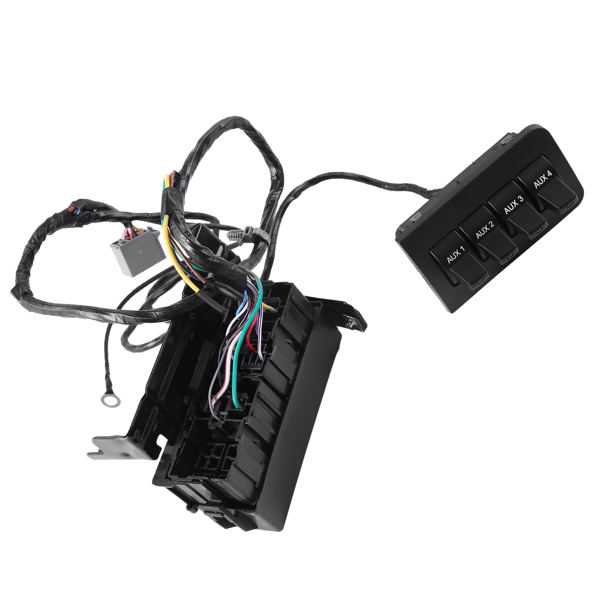 1 Set Auxiliary Upfitter Switch Panel Kit for Ford Rubber Plastic Black